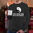 Thicc Dads Who Vape For Christ Father Day Men Long Sleeve T-Shirt