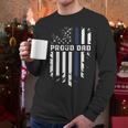 Thin Blue Line Proud Dad Police Family T-Shirt Men Long Sleeve T-Shirt