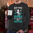 Never Thought I'd Be Wearing a Mermaid Dad Small Men Long Sleeve T-Shirt