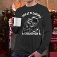 Toilet Clogging Champion Dad Joke Raccoon Trash Panda Men Long Sleeve T-Shirt