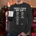 Tricks I Teach My Cat Cat Owner Kitten Dad Mom Kitty Men Long Sleeve T-Shirt