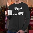 Twin Dad Papa Bear Two Cubs 2 Kids Men Long Sleeve T-Shirt