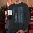 Type 1 Diabetes Awareness T1D Dad Of Warrior Type 1 Diabetic Men Long Sleeve T-Shirt