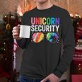 Unicorn Security Birthday Family Halloween Costume Mom Dad Men Long Sleeve T-Shirt