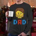 Unique Family Dad Master Builder Building Bricks Blocks Men Long Sleeve T-Shirt