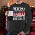 Veteran Dad Like A Normal Dad But Cooler American Flag Men Long Sleeve T-Shirt