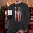 Vintage Baseball American Flag Classic Fit Tee For Dad And Mom Men Long Sleeve T-Shirt