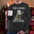 Vintage Father Son Family Autistic Kids Autism Awareness Dad Men Long Sleeve T-Shirt