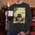 Vintage Japanese Cat Book Lovers Librarian Cat Dad Teacher Men Long Sleeve T-Shirt Vintage Japanese Cat Book Lovers Librarian Cat Dad Teacher Men Long Sleeve T-Shirt