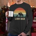 Vintage Lion Dad Father Grandpa Father's Day Men Long Sleeve T-Shirt