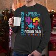 I Am Her Voice She Is My Heart Autism Awareness Daughter Dad Men Long Sleeve T-Shirt