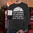 Volleyball Dad MoM Daughter Back Number Men Long Sleeve T-Shirt
