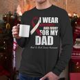 I Wear Burgundy Ivory For My Dad Oral Head Neck Cancer Men Long Sleeve T-Shirt