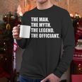 Wedding Officiant Art For Men Dad Ordained Minister Men Long Sleeve T-Shirt