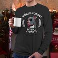 World's Coolest Dog Dad Papa Men Pitbull Men Long Sleeve T-Shirt