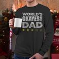Worlds Okayest Dad Vintage Style Men Long Sleeve T-Shirt