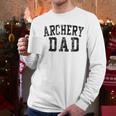 Archery Dad Birthday Classic Bold Font Archery Daddy Men Long Sleeve T-Shirt