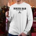 Biker Dad Mountain Bike MTB Father's Day Cyclist Men Long Sleeve T-Shirt