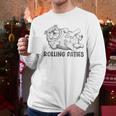Bulldog Rolling Fatties Dog Mom Dad Owner Men Long Sleeve T-Shirt Bulldog Rolling Fatties Dog Mom Dad Owner Men Long Sleeve T-Shirt