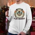Cat Daddy Cool Ragdoll Cat Father's Day Retro Cat Dad Men Long Sleeve T-Shirt