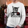 The Cat Father Cool Cat Dad Cat Lovers Men Long Sleeve T-Shirt
