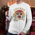 Chicken-Shirt Rooster Daddy Vintage Farmer Dad Father Men Long Sleeve T-Shirt