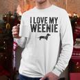 Dachshund Dog I Love My Weenie Dad Mom Dog Lover Men Long Sleeve T-Shirt Dachshund Dog I Love My Weenie Dad Mom Dog Lover Men Long Sleeve T-Shirt