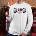 Dad Of The Birthday Girl Cow Daddy Papa Bday Matching Men Long Sleeve T-Shirt