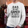 Dad By Day Gamer By Night Father's Day Gaming Men Long Sleeve T-Shirt