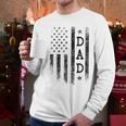 Dad Patriotic American USA Flag Father's Day Dad Men Long Sleeve T-Shirt