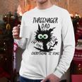 Dad Threenager Dad Daddy Of A Threenager Men Long Sleeve T-Shirt