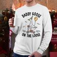 Daddy Goose On The Loose Birthday Matching Family Men Long Sleeve T-Shirt