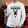Donkey Mom Or Dad I Love My Donks Farmer Men Long Sleeve T-Shirt