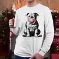 English Bulldog Bubble Gum Vintage Dog Mom Pet Dad Men Long Sleeve T-Shirt