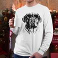 English Mastiff Sketch Drawing Art Dog Lover Mom Dad Women Men Long Sleeve T-Shirt