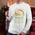 Here-Fishy Fishing Boy Large Mouth Bass Dad Men Long Sleeve T-Shirt