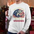 I'm Hooker On The Weekends Dirty Bass Dad Fishing Men Long Sleeve T-Shirt