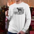 Lab Dad Distressed American Flag Patriotic Dog Men Long Sleeve T-Shirt