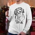 Long Hair Dachshund Lover Doxie Mom Dad Cute Wiener Dog Small Men Long Sleeve T-Shirt