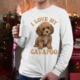 I Love My Cavapoo For Mom Dad Kids Men Long Sleeve T-Shirt