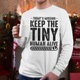 New Dad Est Keep Tiny Human Alive First Time Father's Day Men Long Sleeve T-Shirt