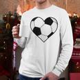 Soccer Ball Heart Idea For Mom Dad Kids T-Shirt Men Long Sleeve T-Shirt