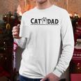 Worlds Best Cat Dad Ever Vintage Cat Dad Father Day Men Men Long Sleeve T-Shirt