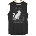 Antisocial Introvert Cat With Coffee On Computer Emo Goth For Men Women Unisex Tank Top