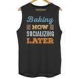 Baking Now Minimal Socializing Introvert Vintage Unisex Tank Top