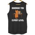 Cat Ignoring You Expert Level Orange Tabby Introvert Unisex Tank Top