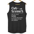 Cat-Trovert Definition Cat Introvert Pet Lover Unisex Tank Top