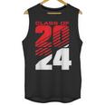 Class Of 2024 High School Senior Graduation Red Sports Style Unisex Tank Top