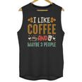 Coffee & Introvert Humor Tee Quote Cute Font Unisex Tank Top