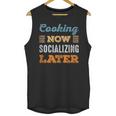 Cooking Now Minimal Socializing Introvert Vintage Unisex Tank Top